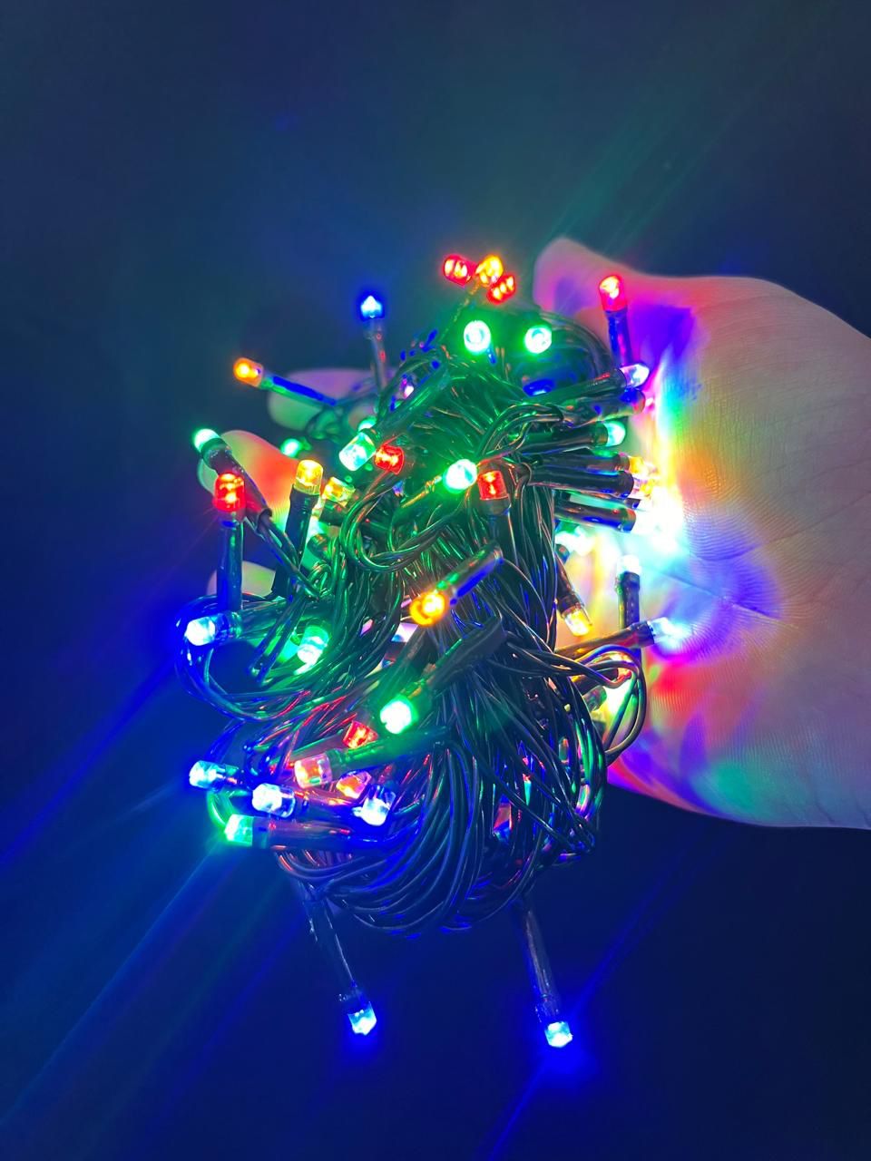 💡 LUZ LINEAL NAVIDEÑA EN BOLSA– CABLE VERDE (7 METROS / 100 BOMBILLOS)